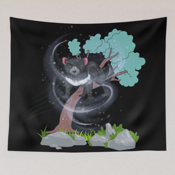 Item preview, Tasmanian devil in the wind designed and sold by MargoMalej.