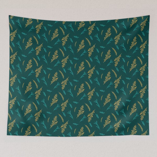 Item preview, Up North - Gold & Teal on Teal designed and sold by Saki Desjardins.