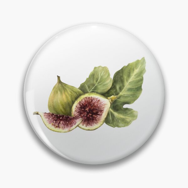 Item preview, Figs with leaves, juicy whole and cut fruit. hand-drawn watercolor sticker  designed and sold by BartolArt.