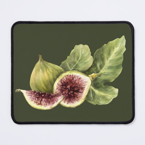 Item preview, Figs with leaves, juicy whole and cut fruit. hand-drawn watercolor sticker  designed and sold by BartolArt.