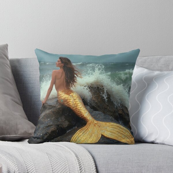 Item preview, Rock Waves Yellow Mermaid designed and sold by piscesmermaid.