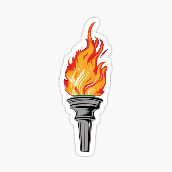 Artikel-Vorschau von Die olympische Flamme brennt hell in der Fackel, designt und verkauft von NiRia Spot.