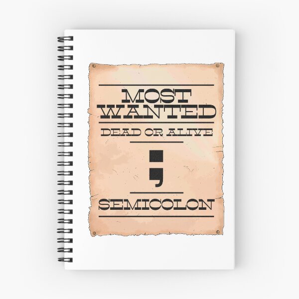 Item preview, Semicolon programmer Most Wanted | Funny joke cute | Unisex present for geek nerd cool tech it designed and sold by aisimard.