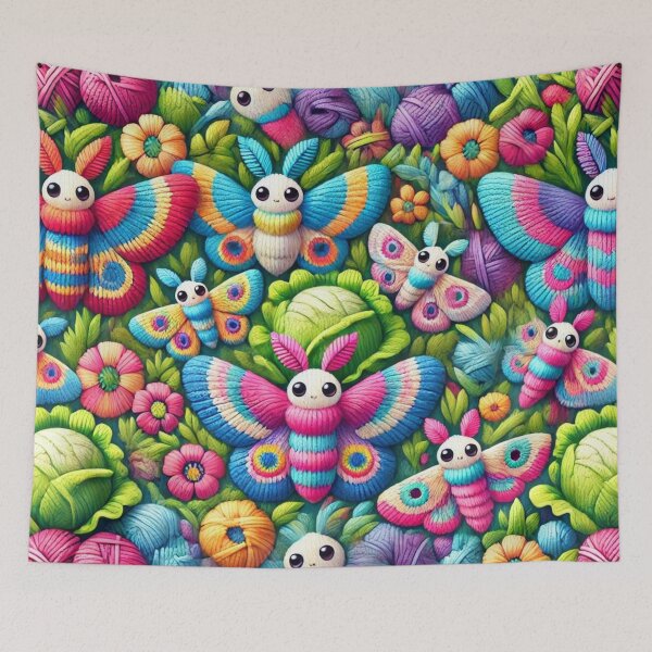 Item preview, Knitted Cabbage Garden Moths designed and sold by Sillytoe.