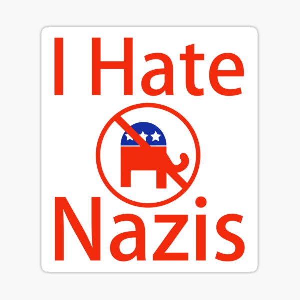 Vista previa del artículo con la obra «Odio el diseño de los republicanos nazis anti MAGA. », diseñado y vendido por Rachel the Artist .