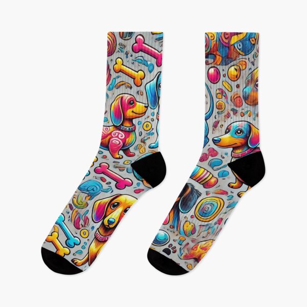 Item preview, Colourful Dachshunds in Playful Patterns designed and sold by Sillytoe.