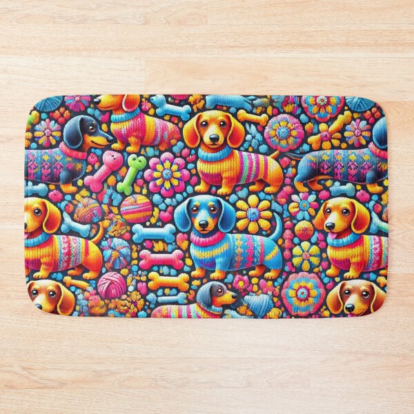 Item preview, Knitted Dachshunds in Cozy Patterns designed and sold by Sillytoe.