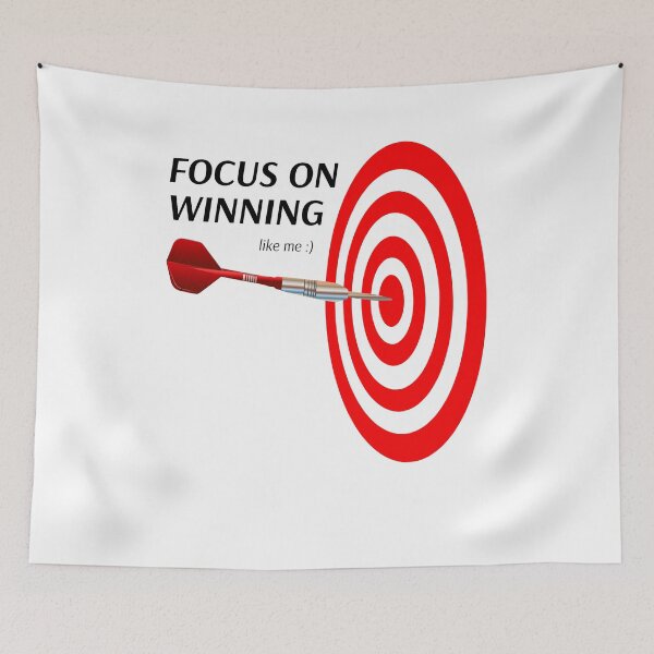 Item preview, Darts focus on winning like me, with dartboard designed and sold by peter2art.