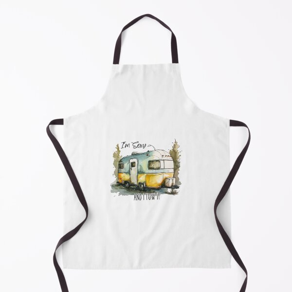 Item preview, I'm Sexy and I Tow It, Vintage Watercolor funny Camper Trailer designed and sold by bimbleDIY.