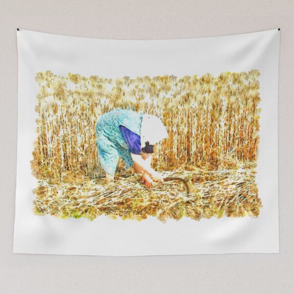 Item preview, Old woman harvester among the wheat designed and sold by Giuseppe Cocco.