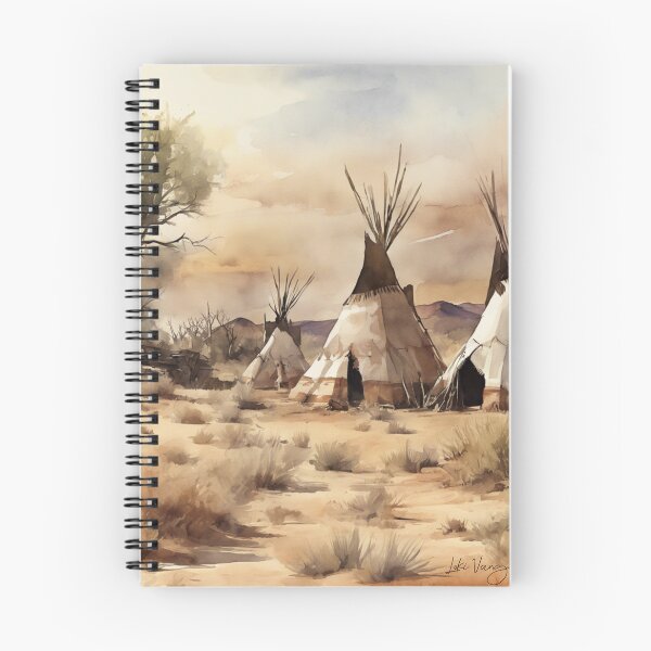 Item preview, Wigwams, original art, watercolor designed and sold by TrendyGenZArt.