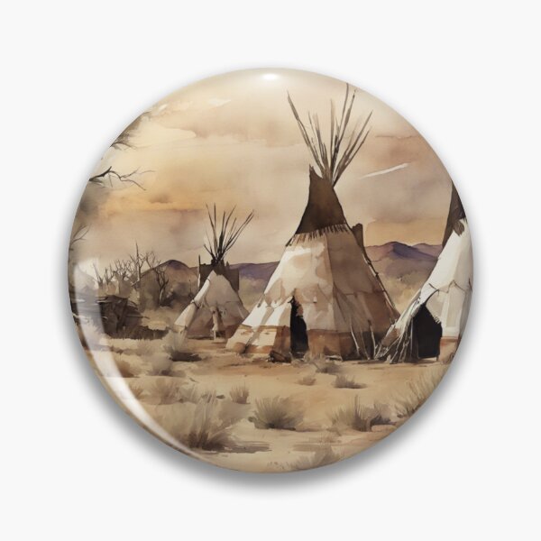 Item preview, Wigwams, original art, watercolor designed and sold by TrendyGenZArt.