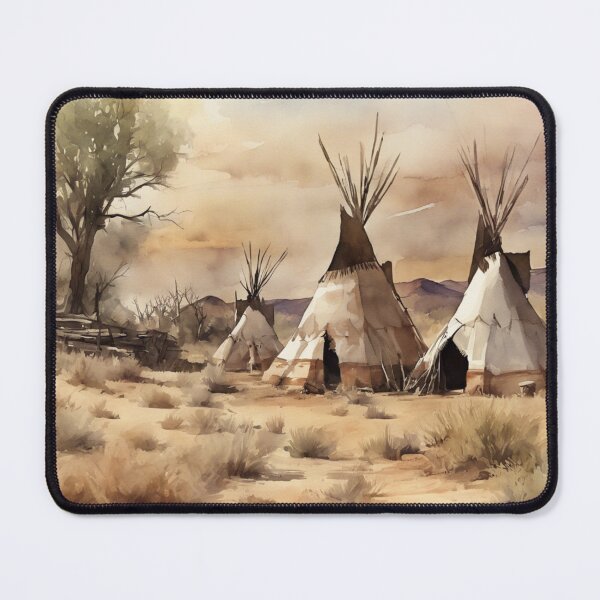 Item preview, Wigwams, original art, watercolor designed and sold by TrendyGenZArt.