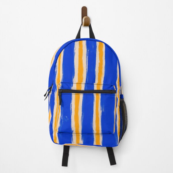 Item preview, Dry Brush Stripes - Cobalt and Orange designed and sold by marialindemann.