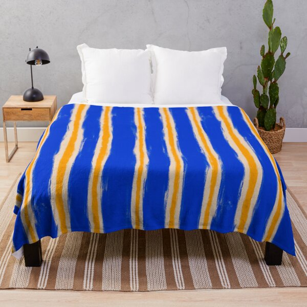 Item preview, Dry Brush Stripes - Cobalt and Orange designed and sold by marialindemann.