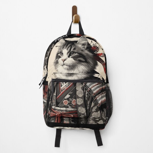 Item preview, Traditional Samurai Cat Painting in Sumi-e Style designed and sold by diegomenjivar92.