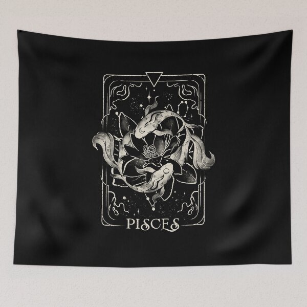 Item preview, Pisces Card - Dark Tarot Art Zodiac Sign Pisces Gift designed and sold by EduEly.