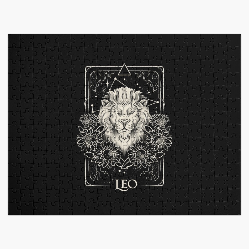 Leo Card - Dark Tarot Art Zodiac Sign Leo Gift