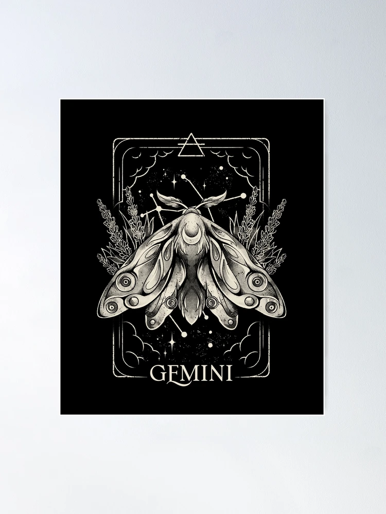 Gemini Card - Dark Tarot Art Zodiac Sign Gemini Gift