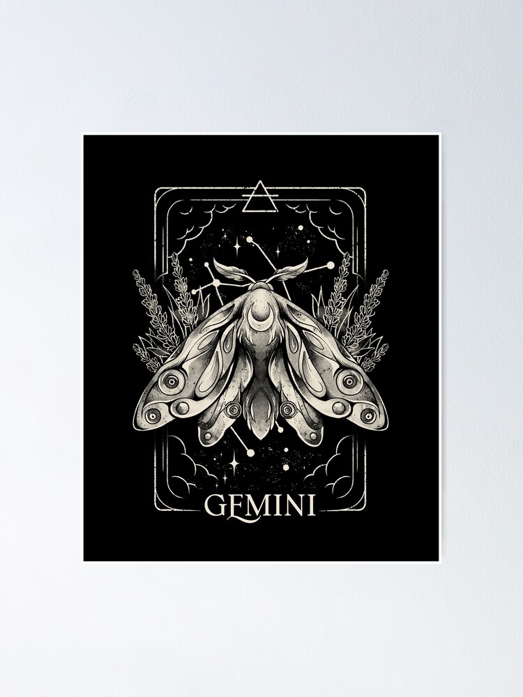 Gemini Card - Dark Tarot Art Zodiac Sign Gemini Gift