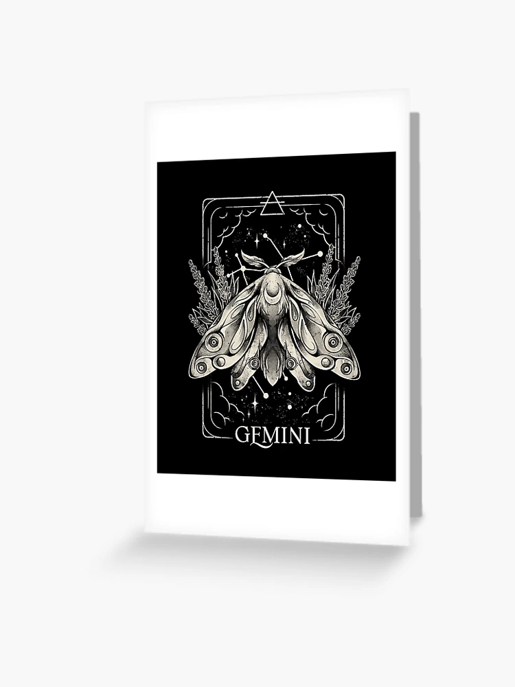 Gemini Card - Dark Tarot Art Zodiac Sign Gemini Gift