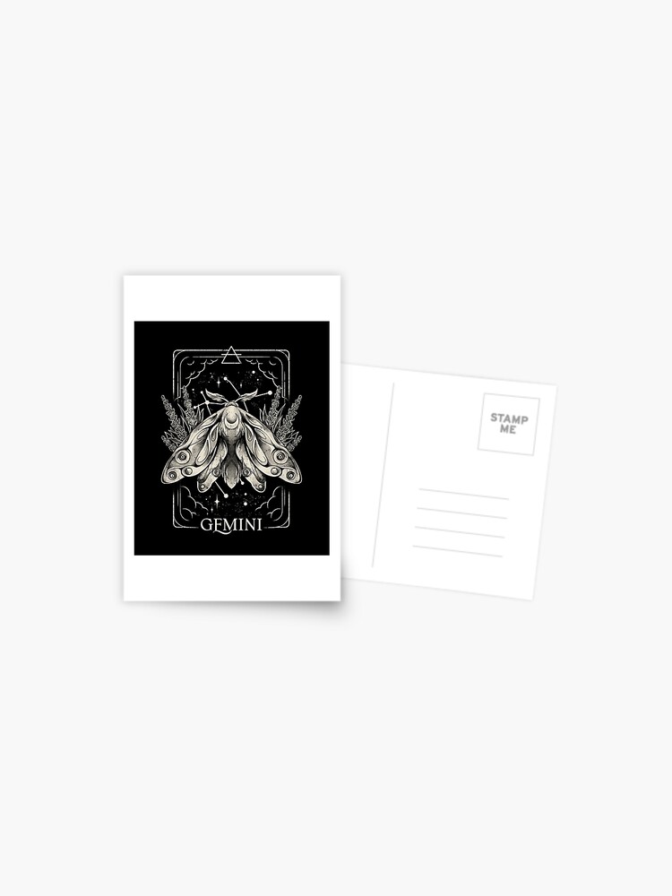 Gemini Card - Dark Tarot Art Zodiac Sign Gemini Gift