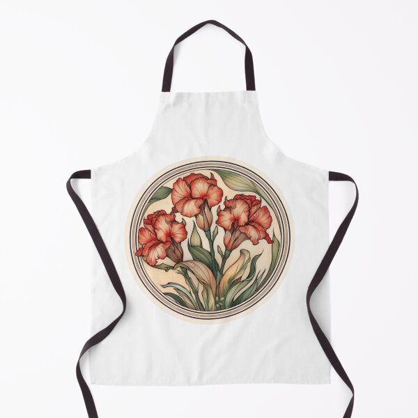 Item preview, Gladiolus Flower: August Birth flower - Watercolour Art Nouveau Inspired Gladiolus Flower Round Design designed and sold by DarlaEdnaFleur.