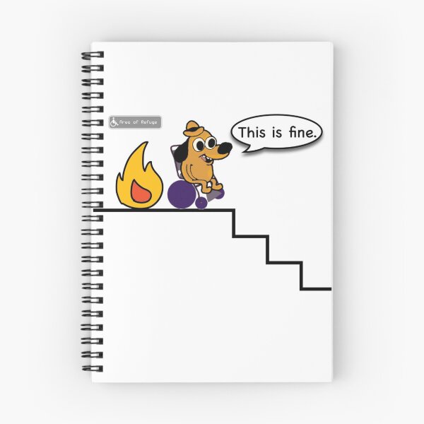 Item preview, “This is Fine” - Wheelchair Emergency Evacuation  designed and sold by IronCrip.