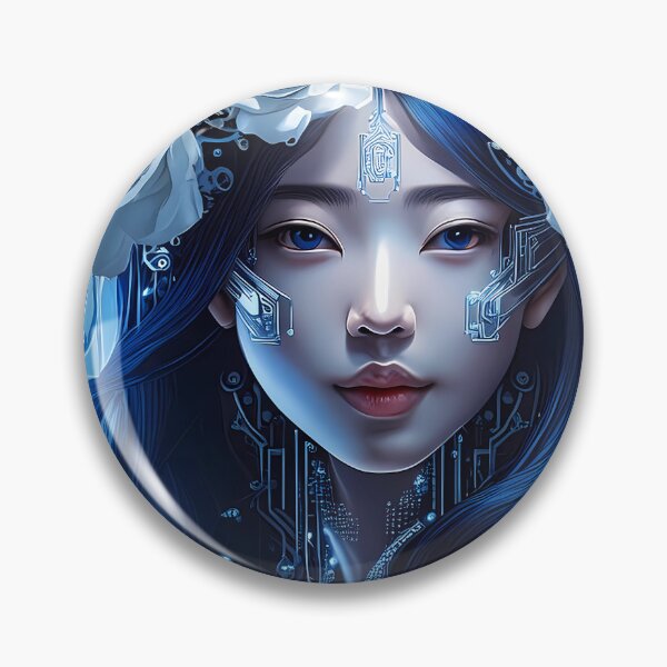 Item preview, Futuristic Cybernetic Rose Woman designed and sold by WhiteDoveArt.