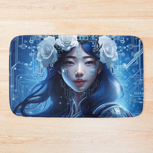 Item preview, Futuristic Cybernetic Rose Woman designed and sold by WhiteDoveArt.