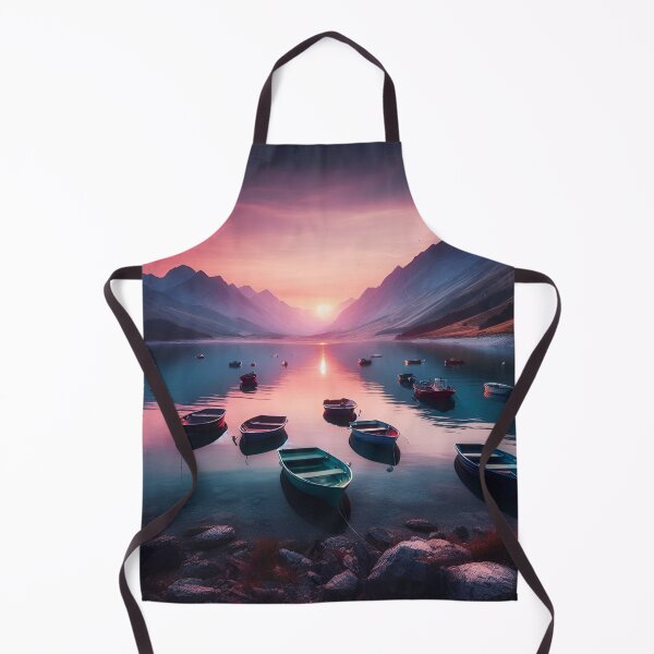 Item preview, Serene Lake Sunset Boats designed and sold by Fashiospice07.
