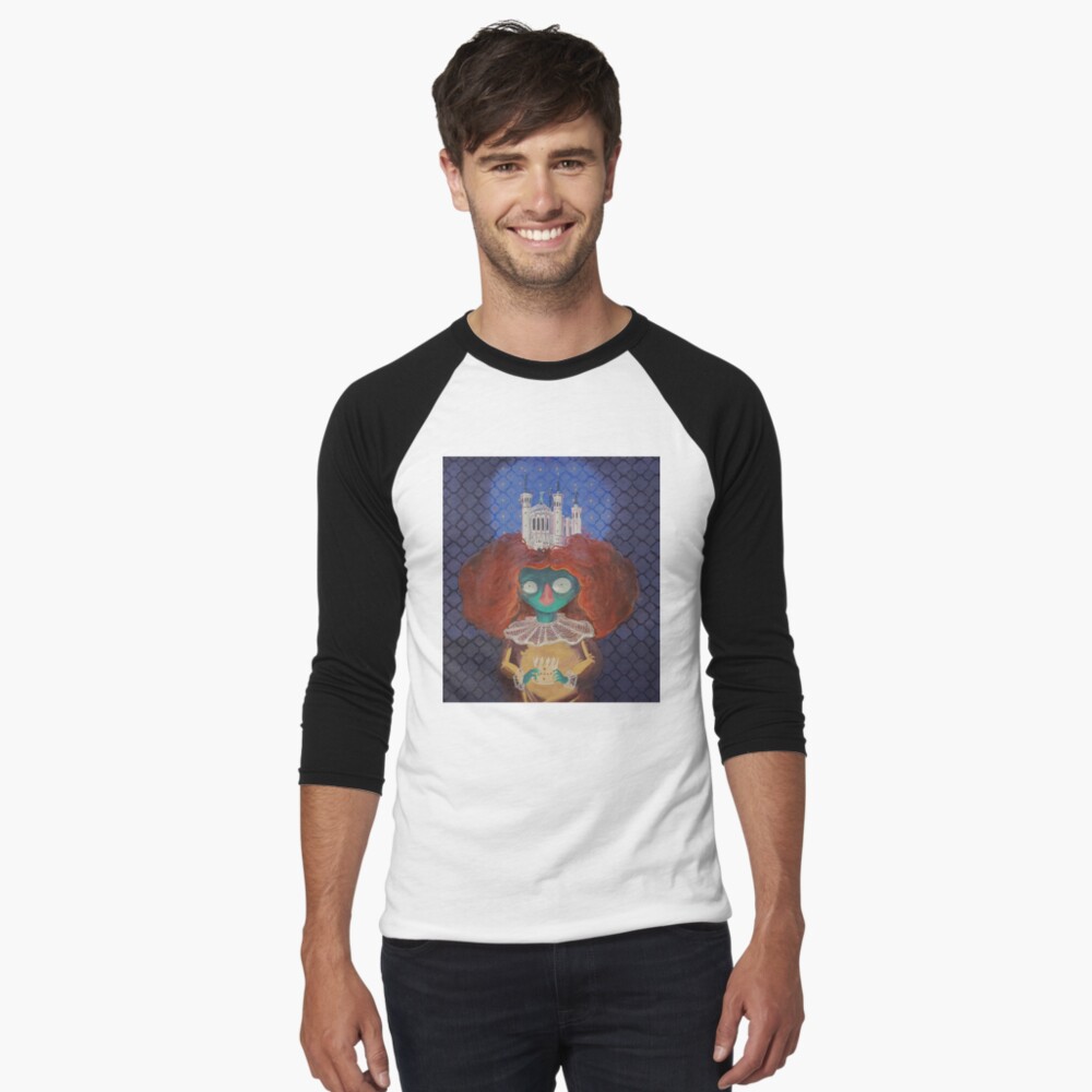 Aperçu de l'œuvre T-shirt baseball manches ¾ créée et vendue par Modelaine.