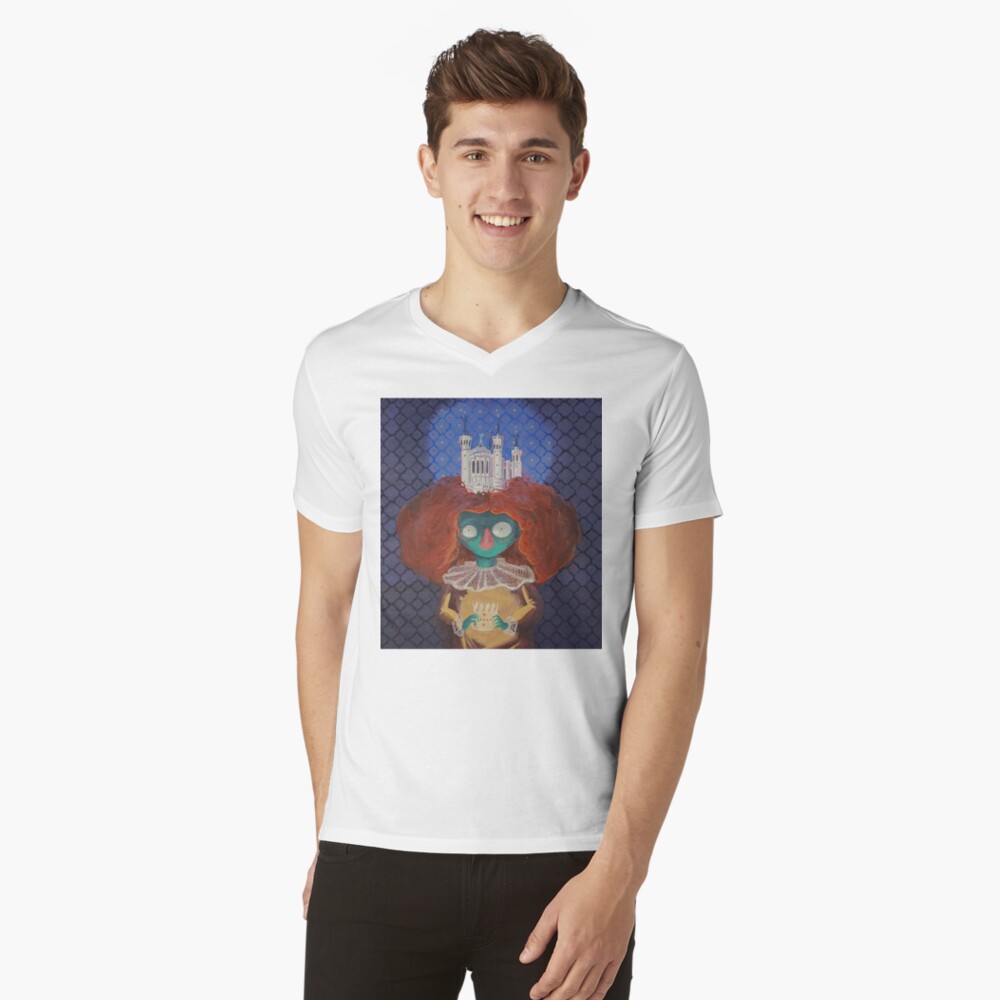 Aperçu de l'œuvre T-shirt col V créée et vendue par Modelaine.