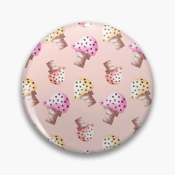 Item preview, Painterly Ice Cream Cones in yellow, pink and Peach on a pastel peach background designed and sold by JasmineGDesigns.