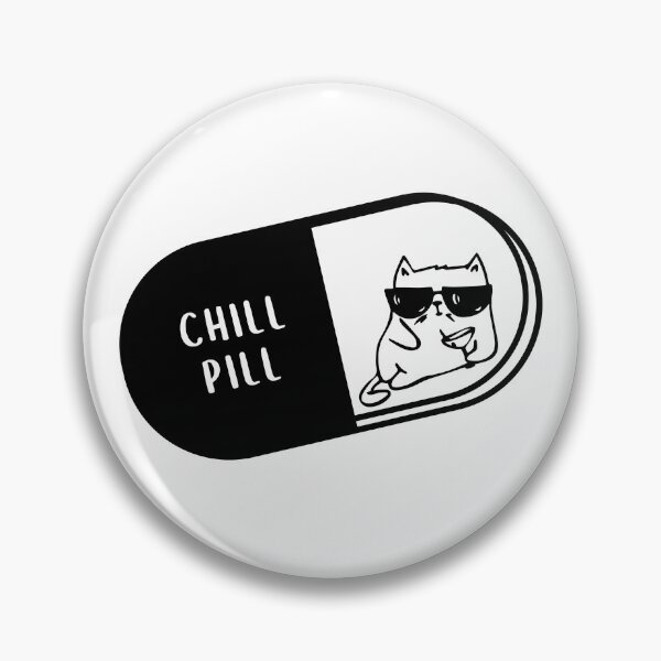 Item preview, vitamin chill pill (cat version) designed and sold by Spirit and Style.