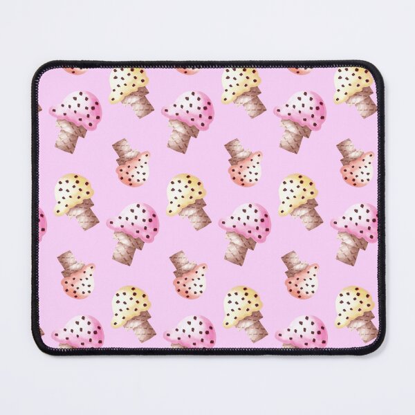 Item preview, Painterly Ice Cream Cones in yellow, pink and Peach on a purple pink background designed and sold by JasmineGDesigns.