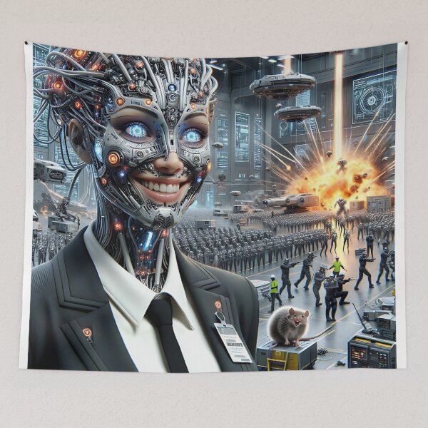 Item preview, Rebellion in the Cyborg Factory: The Rise of Artificial Sentience designed and sold by adena182.