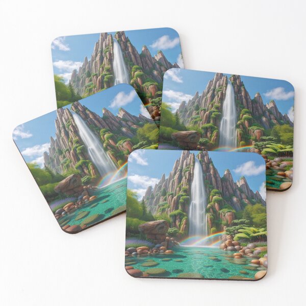 Item preview, Majestic Waterfall Rainbow Oasis designed and sold by Fashiospice07.