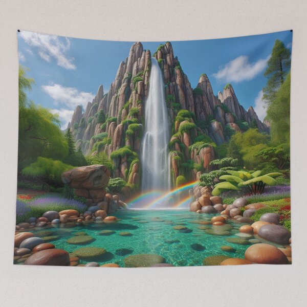 Item preview, Majestic Waterfall Rainbow Oasis designed and sold by Fashiospice07.