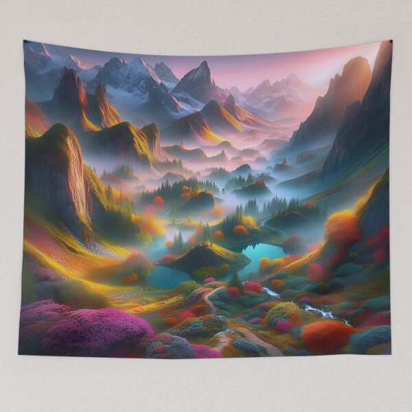 Item preview, Vibrant Mountain Dawn Art designed and sold by Fashiospice07.