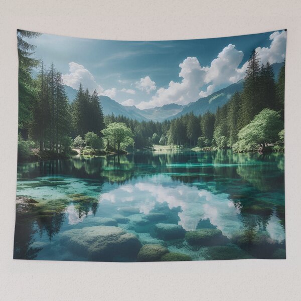Item preview, Serene Lake & Forest Scenery designed and sold by Fashiospice07.