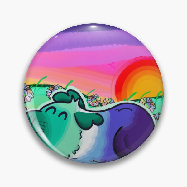 Item preview, Gay Vincian Pride Guinea Pig (with background) designed and sold by LouiEspoArt.
