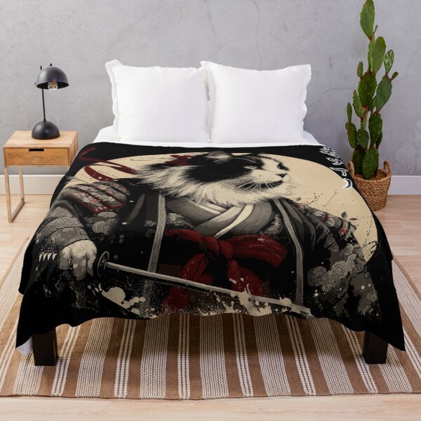 Item preview, Samurai Cat in Battle Stance in Sumi-e Style  designed and sold by diegomenjivar92.