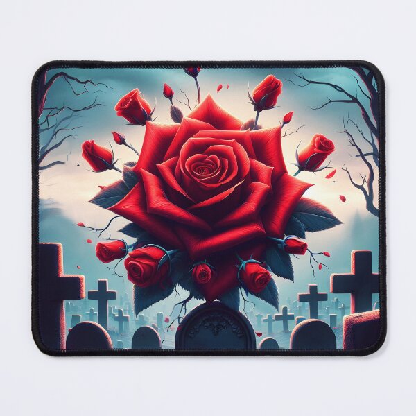 Item preview, a red rose in a graveyard, inspired by: you' re like a rose in a graveyard Dramione quote designed and sold by EmeraldeaArt.