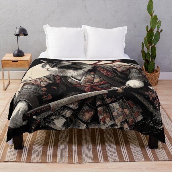 Item preview, Samurai Cat with Katana in Sumi-e Style designed and sold by diegomenjivar92.