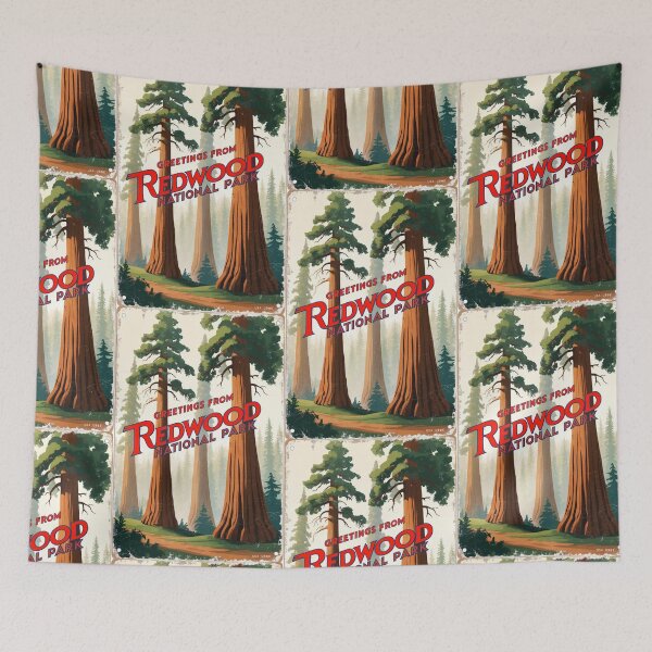Item preview, Redwood National Park Postcard Vintage Retro Travel Vintage designed and sold by TravelPostcardGems.