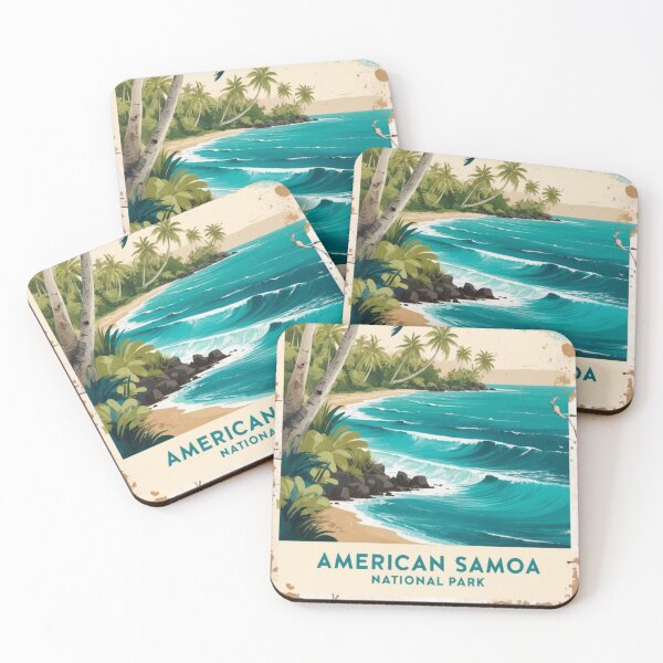 Item preview, American Samoa National Park Postcard Vintage Retro Travel Vintage designed and sold by TravelPostcardGems.