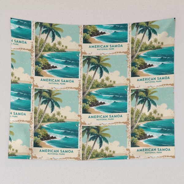 Item preview, American Samoa National Park Postcard Vintage Retro Travel Vintage designed and sold by TravelPostcardGems.