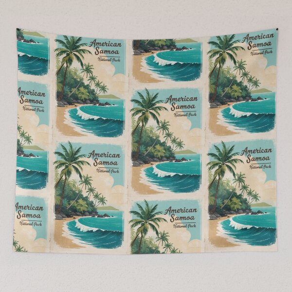 Item preview, American Samoa National Park Postcard Vintage Retro Travel Vintage designed and sold by TravelPostcardGems.