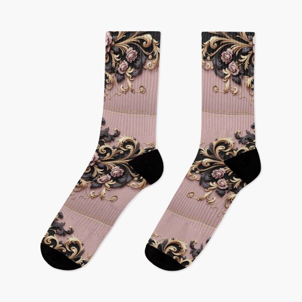 Item preview, Matte Mauve, Gold & Black Rococo With Roses designed and sold by DesignsByPrnces.